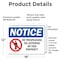 Signmission No Trespassing Or Loitering On This Property OSHA Notice Sign, Vinyl Decal, 18in W x 12in L, 2PK OS-2PACK-NS-D-1218-L-16209 - alternate 4